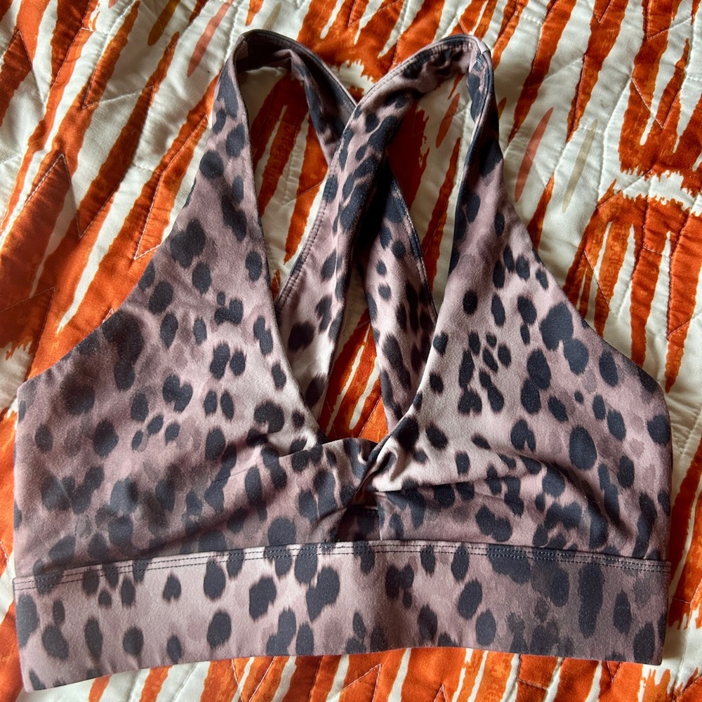 FABLETICS Leopard Print Sports Bra